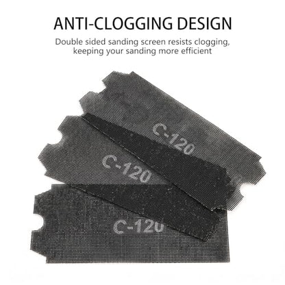12PCS Dual-Sided Drywall Sanding Screens, 120 Grit, 4-3/16" x 11-1/4" - size: 120Grit-12pcs