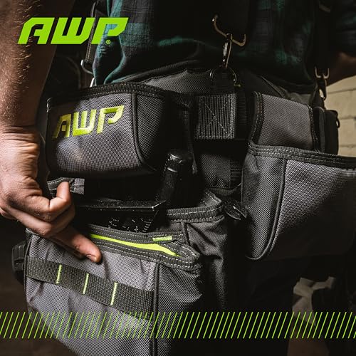 AWP Tool Belt Tool Rig, Durable Premium Utility Belt Organizer for Men & Women, Utility Work, Electrician, Mechanic - style: TrapJaw Pro Tool Rig