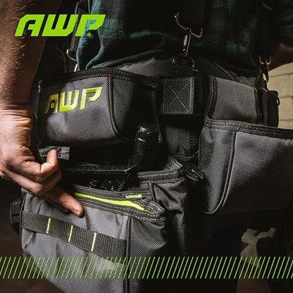AWP Tool Belt Tool Rig, Durable Premium Utility Belt Organizer for Men & Women, Utility Work, Electrician, Mechanic - style: TrapJaw Pro Tool Rig