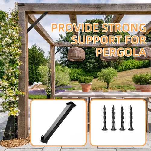 45 Degree Angle Support Bracket 45-Degree Angle Corner Braces Inside Joint Bracket for Post and Beam Wood Frame DIY Connector, 4 PC
