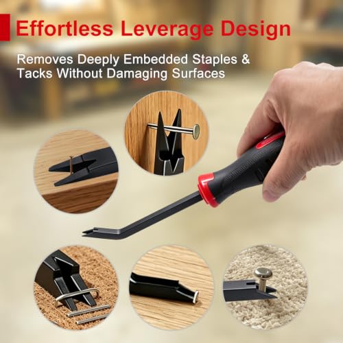 Heavy Duty Staple Remover, Staple Puller Tool for Carpet, Hardwood