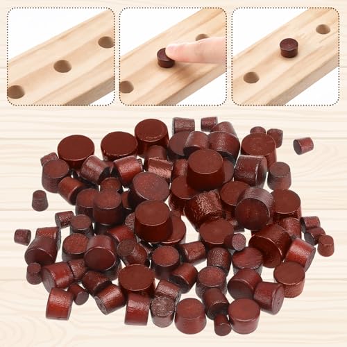 Bucherry 120 Pieces 4 Sizes Wood Plugs, Chic Style - style: Chic Style