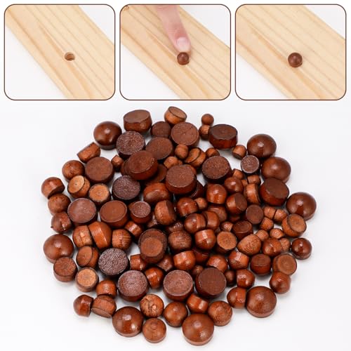 Bucherry 120 Pieces 4 Sizes Wood Plugs, Trendy Style - style: Trendy Style