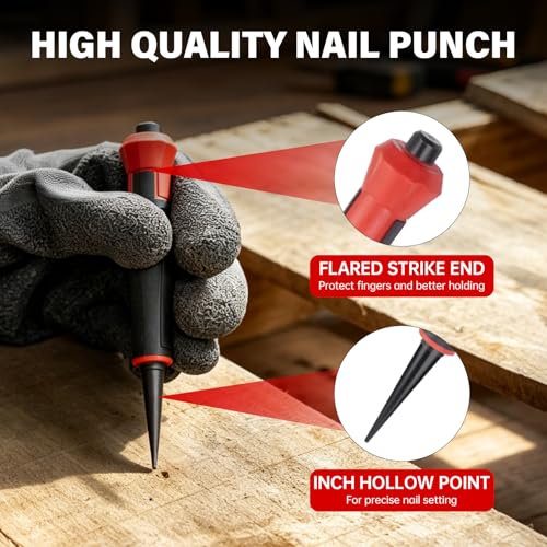 ROTATION 3pc Pry Bar and Nail Punch Set