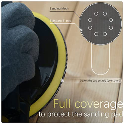 5 Inch Sanding Mesh | Micro Mesh Hook and Loop Sanding Discs | Dust Free Net Sandpaper | 50 Pack Assortment 80 | 100 | 120 | 220 | 320 Grit | Wet and Dry Sanding Screen | Anti-clog/Last Longer - style: Assortment