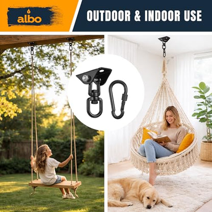 Albo Heavy Duty Swing Hangers 2 Pack, 2650 LBS - color: Black, size: 2 Pieces