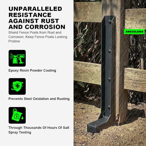 33.62" Fence Post Repair Kit, Fix Broken 4x4/6x6 Wood Post 6Pack - size: AS1-U 6Pack 33.62x4.7x2"