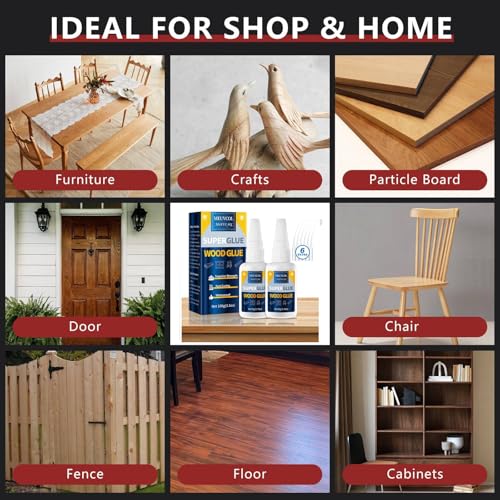 Wood Super Glue, Clear Instant Glue for Wood Furniture Heavy Duty, Crafts - size: 100g