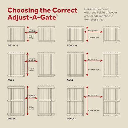 Adjust-A-Gate Wide 3 Rail Gate Kit, Black, 60-96 in, 60 in Tall, 2-Pack - size: 60"-96" wide openings over 6' high