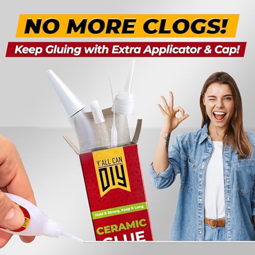 Y’allCanDiy Ceramic Glue Repair for Pottery, Porcelain, Super Glue 4 Pack - size: 4 Pack