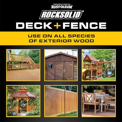 RockSolid Deck & Fence Natural Protective Stain & Sealer - color: Natural, size: 23 oz Aerosol (Pack of 6)