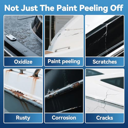 SENVEN Boat Paint Touch Up Pen High-Gloss Boat Scratch Repair Marine Topside Bottom Enamel Marine Repair for Boats, Wood, Fiberglass, Aluminum, Metals Black White 30ml - color: Black