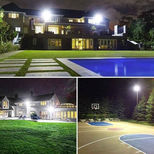 XYCN 2 Pack 240W LED Flood Lights,100-277V IP65 Waterproof 5000K Daylight 1700 watt Equivalent 36500LM Super Bright Outdoor LED Arena Lights Commercial Lighting for Stadium,Backyard, Parking lot etc - color: 240W 2pack led flood light