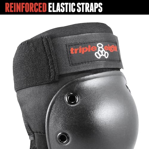 Triple Eight Kneesaver Knee Pads (1-Pair), Black, One Size