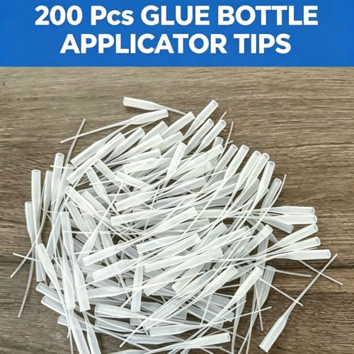 200Pcs Precision CA Applicator Tips,Precision Extender Tips,Special Glue Bottle Applicator Tips for DIY Craft Hobby Model and Tiny Parts