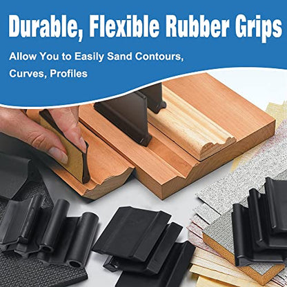 11 PCS Contour Sanding Grips with 21 Profiles