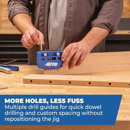 Kreg Dowel Jig Kit, Woodworking Doweling Jig, KHJD345