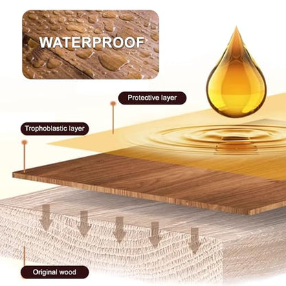 Pure Tung Oil for Wood with Wood Brush, Premium Wood Oil - Waterproof Wood Sealer Indoor and Outdoor, Tung Oil for Unfinished Bare Wood, Such as Wood Furniture, Wood Floors (8 Ounces) - size: 8 Ounces