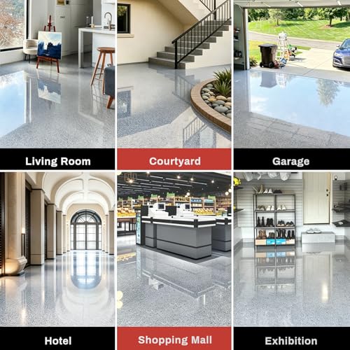 DWIL Epoxy Garage Floor Paint Kit with Colored Sand, 10-15 sq ft.