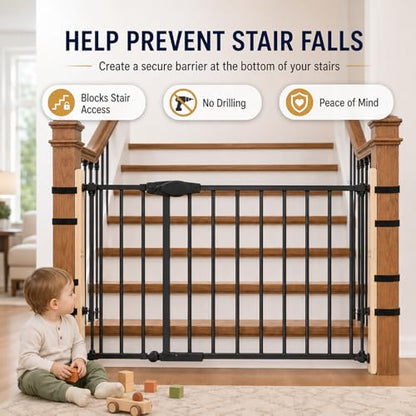Pine Banister Adapter for Baby Gate, No-Drill Wooden Mounting Board Kit - color: Pine