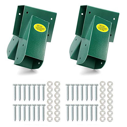 BETOOLL A-Frame 2 Brackets Swing Set Bracket with Mounting Hardware (Green) - style: End Brackets(2Pcs-Green)