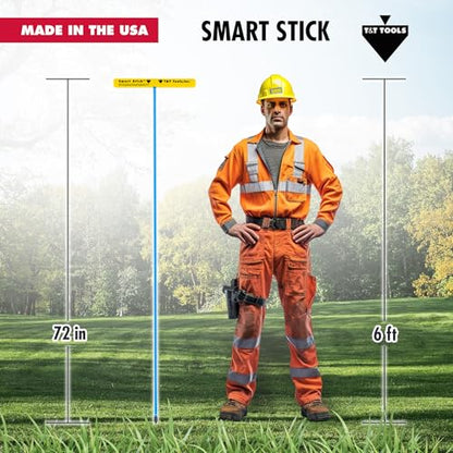 T&T Tools 72-Inch Smart Stick Metal Soil Probe – 3/8" Round Rod - 1 Pack - size: 72 Inch