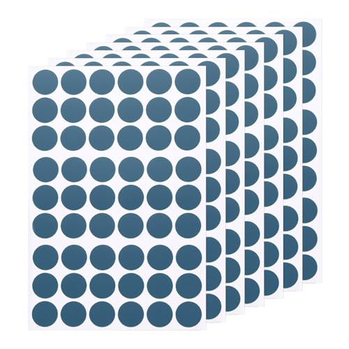 uxcell 7 Sheets/378PCS Self Adhesive Screw Hole Stickers, 2.1cm/0.83" PVC Screw Hole Covers Hole Stickers for Furniture Wood Cabinet Wall Desk Table Bookcase, Blue - color: Blue