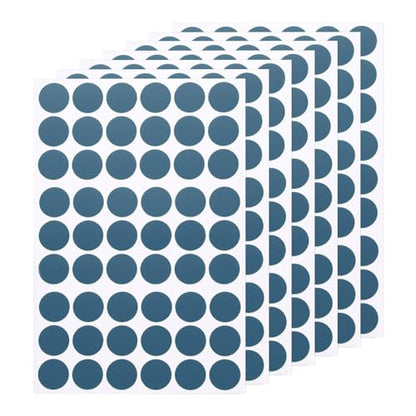 uxcell 7 Sheets/378PCS Self Adhesive Screw Hole Stickers, 2.1cm/0.83" PVC Screw Hole Covers Hole Stickers for Furniture Wood Cabinet Wall Desk Table Bookcase, Blue - color: Blue