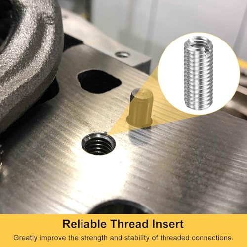 HARFINGTON 20pcs Thread Repair Inserts M8 x 1.25 Male to M6 x 1 Female Thread 20mm Long Stainless Steel Reducing Nuts Metric Self Tapping Sleeves Threaded Reducer Industrial Fasteners - size: M8 x 1.25 Male to M6 x 1 Female x 20mm