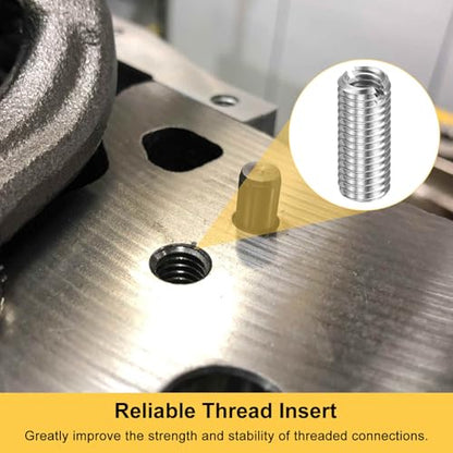 HARFINGTON 20pcs Thread Repair Inserts M8 x 1.25 Male to M6 x 1 Female Thread 20mm Long Stainless Steel Reducing Nuts Metric Self Tapping Sleeves Threaded Reducer Industrial Fasteners - size: M8 x 1.25 Male to M6 x 1 Female x 20mm