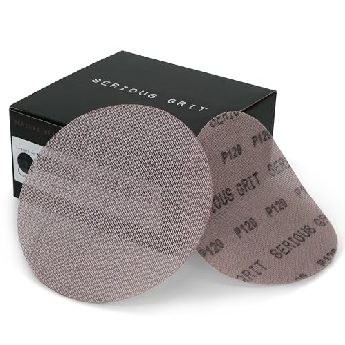 Serious Grit - 6-Inch P120 Grit Ceramic Mesh Sanding Discs - 50 Pack - style: 120 Grit