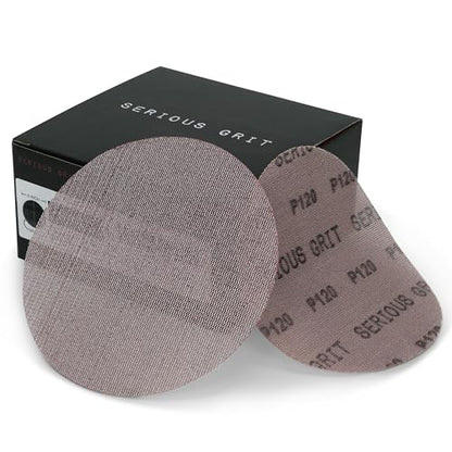 Serious Grit - 6-Inch P120 Grit Ceramic Mesh Sanding Discs - 50 Pack - style: 120 Grit