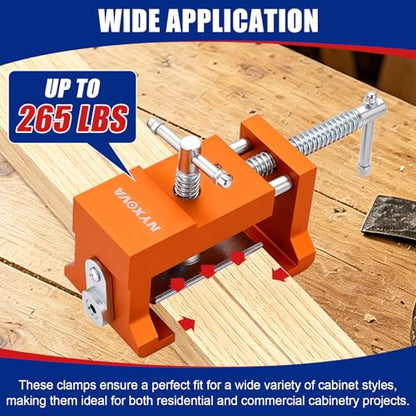 NYXOVA Woodworking Drill Clamps 4-Pack, Face Frame Alignment Tool - color: Orange