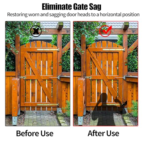 Anti Sag Gate Kits, Anti-Sagging Fence Door Kit, Black, Zinc, 2Pack - color: Black