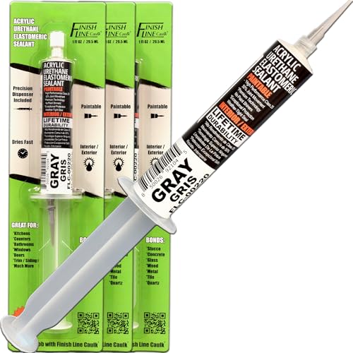 30mL Pre-Filled Precision Caulk Applicator Gray, 3-Pack - color: Aluminum Gray