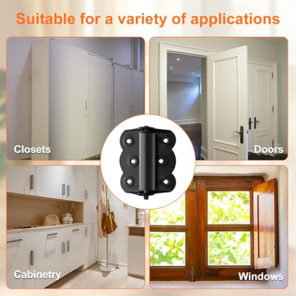 8Pcs Stainless Steel Spring Self Closing Door Hinges