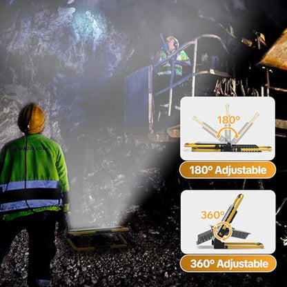 AIKVSXER Portable LED Work Light, 300W 36000LM Job Site Lights, 1 Pack