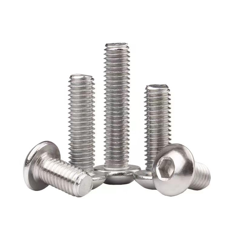 Wensilon (50Pcs) 1/4-20 * 1 Button Head Socket Cap Bolts Screws, 304 Stainless Steel, Allen Hex Drive, Bright Finish, Fully Machine Thread - color: Silver, size: B 1/4-20*1