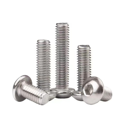Wensilon (50Pcs) 1/4-20 * 1 Button Head Socket Cap Bolts Screws, 304 Stainless Steel, Allen Hex Drive, Bright Finish, Fully Machine Thread - color: Silver, size: B 1/4-20*1