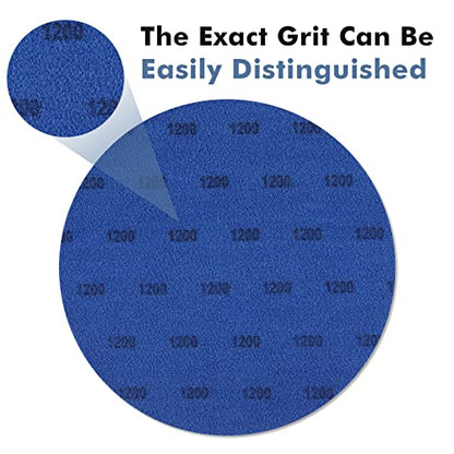 6 Inch 25 PCS 1200 Grit Sanding Disc Wet Dry Sandpaper Hook Loop Sand Paper - style: Grit 1200