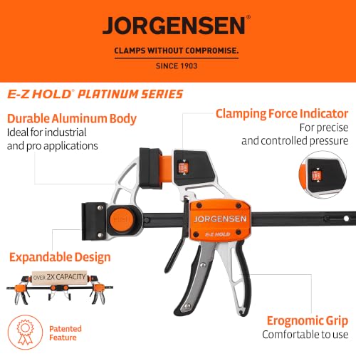 JORGENSEN E-Z Hold 2-Pack 6" 400LBS Aluminum Load Indicator Bar Clamps