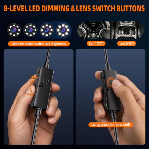 Endoscope Camera with Light for Android & iPhone, 1920P HD Borescope