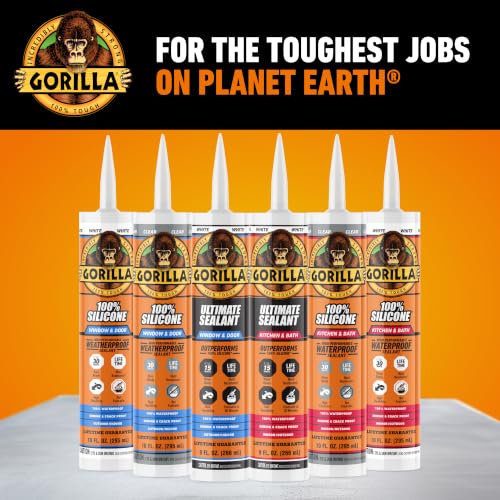 Gorilla Ultimate Sealant Window & Door Caulk, 9 oz Cartridge, White