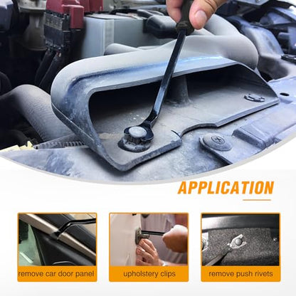 GOOACC 6PCS Auto Trim Removal Tool Kit Black - color: 6pcs Trim Removal Tool Black