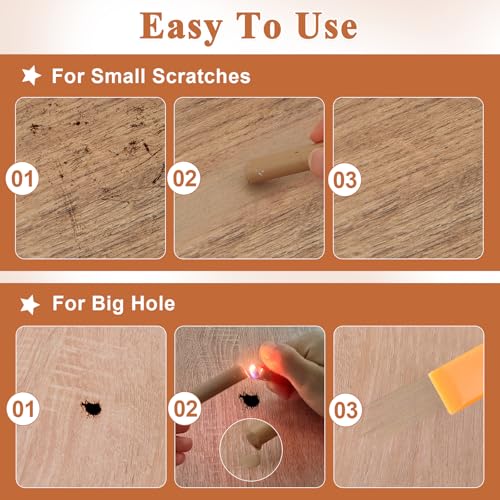 32P Wood Filler Stick,Wood Floor Furniture Repair Wax Stick