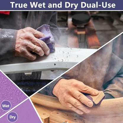 10-Sheet Premium White Corundum Wet Dry 400 Grit Sandpaper - size: 9 x 11 Inch, style: 400 Grit