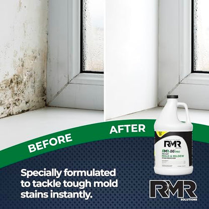 RMR-86 Pro Contractor Grade Mold Stain & Mildew Stain Remover Cleaning Solution, Professional Quality Formula, 1 Gallon (Pack of 2) - size: 128 Fl Oz (Pack of 2)