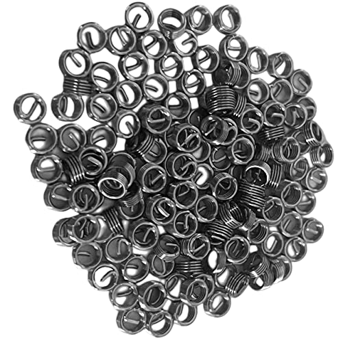 NACX M3 x 0.5mm x 1D Helicoil Wire Inner Thread Inserts, Coiled Wire Helical Screws, 304 Stainless Steel, Metric, 80Pcs Silver C9059 - size: M3*0.5*1d