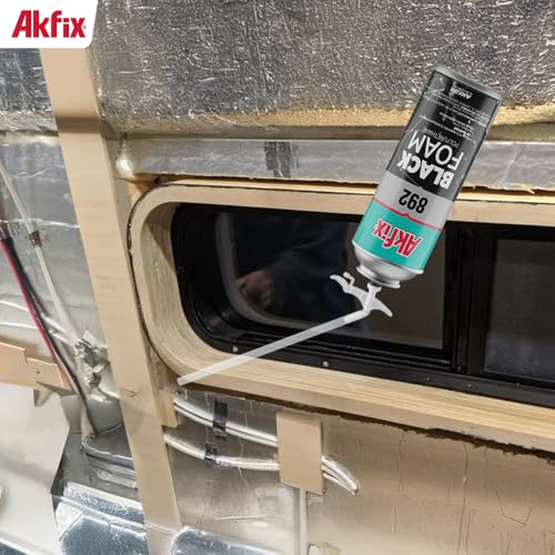 Akfix 892 Black Spray Foam Sealant (24x12 Oz.) - UV Resistant Polyurethane Expanding Spray Foam Insulation, Waterproof, Ideal for RV, Pond, Waterfall and Landscape Applications | 12 Oz. 24 Pack - size: 24 Pack