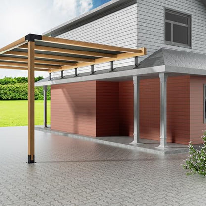 Heavy Duty Roof Riser Brackets Kit, 3 PCS Adjustable Angle Pergola Brackets - color: B, size: 3pcs